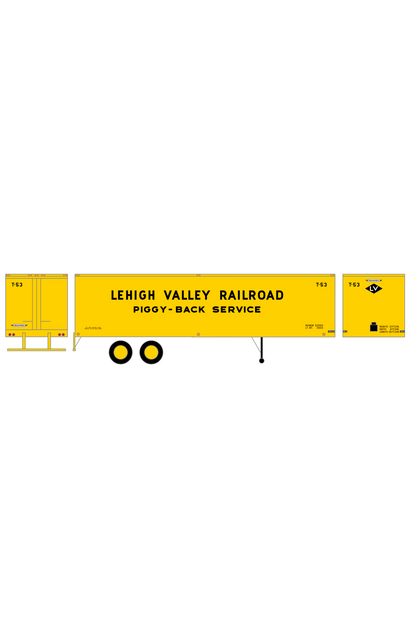 Lehigh Valley Piggyback Semi Trailer Black