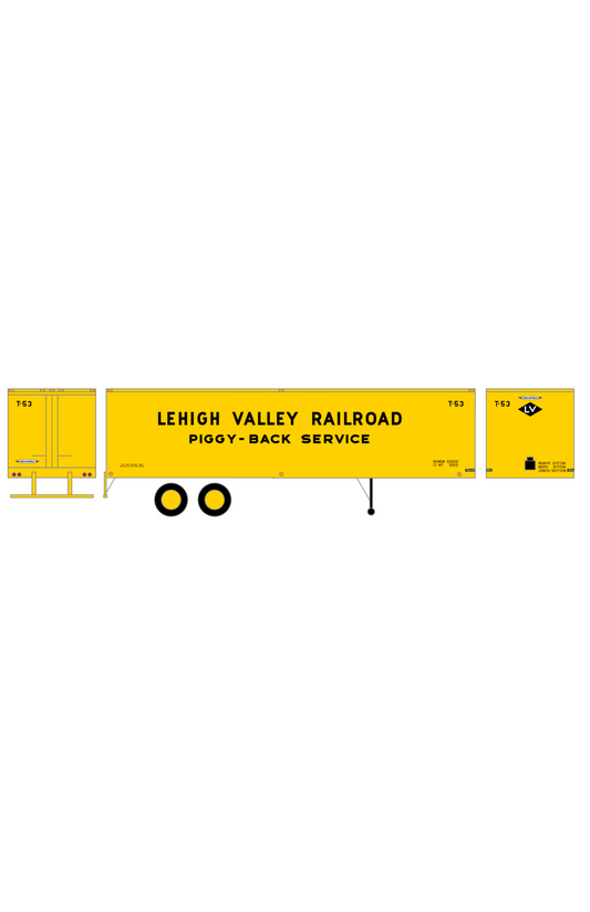 Lehigh Valley Piggyback Semi Trailer Black