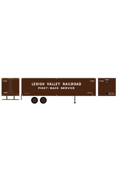 Lehigh Valley Piggyback Semi Trailer White