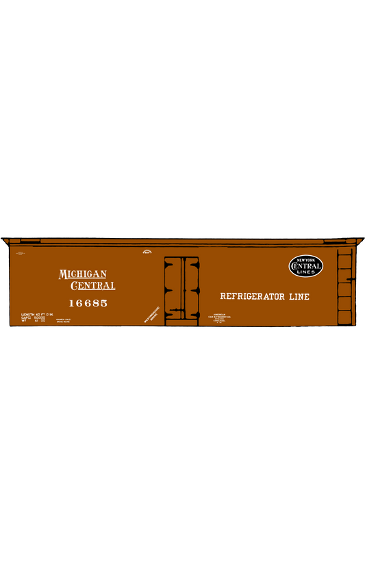 Michigan Central Wood Ice Reefer White New York Central