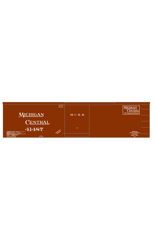 Michigan Central 34 Ft Boxcar White