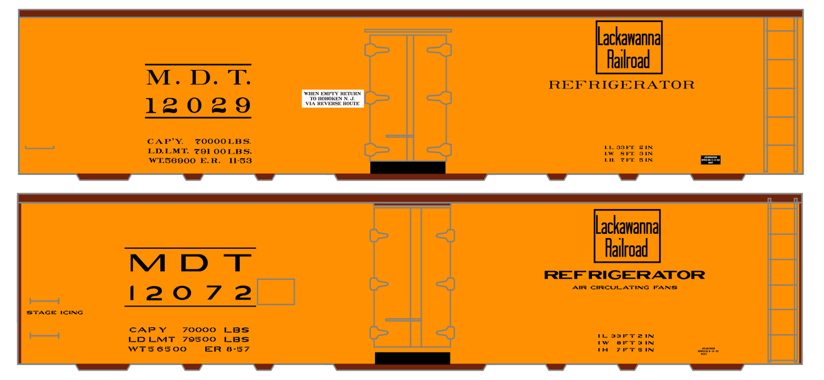 Lackawanna Merchants Despatch MDT DL&W Steel Ice Reefer Black