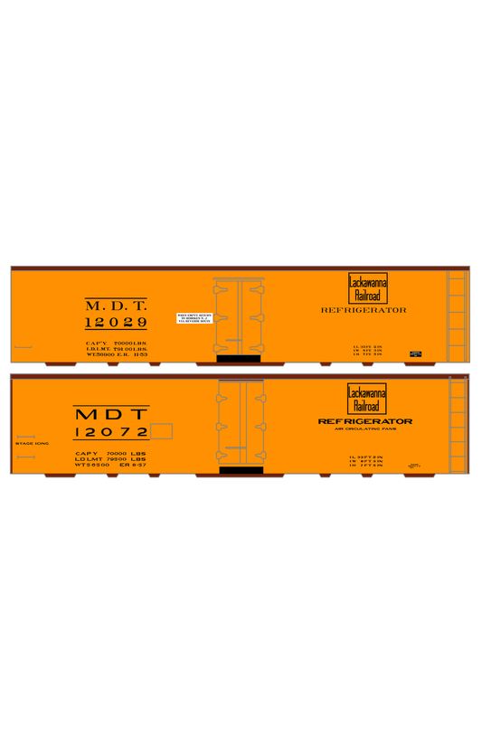 Lackawanna Merchants Despatch MDT DL&W Steel Ice Reefer Black