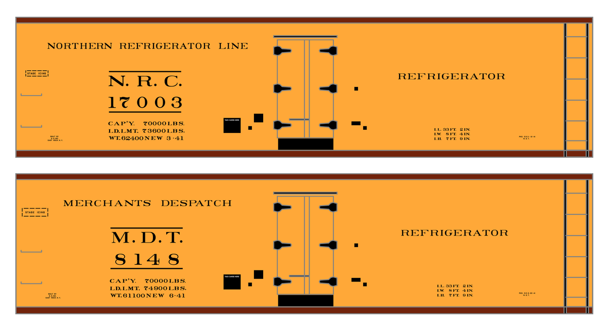 MDT NRC Merchants Despatch Northern Refrigerator 1940s Era Reefer Black