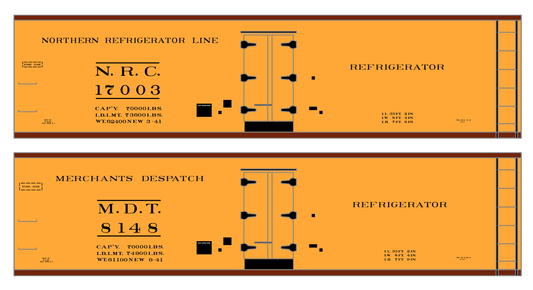 MDT NRC Merchants Despatch Northern Refrigerator 1940s Era Reefer Black