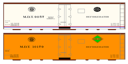 Merchants Despatch MDT NYC IC Steel Ice Reefer  Roman Lettering