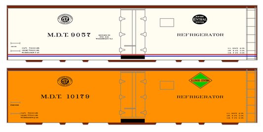Merchants Despatch MDT NYC IC Steel Ice Reefer  Roman Lettering