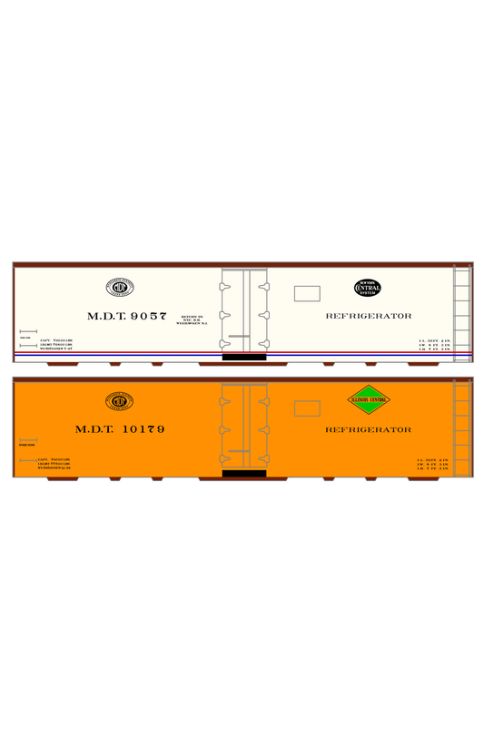 Merchants Despatch MDT NYC IC Steel Ice Reefer  Roman Lettering