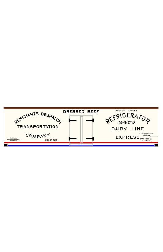 Merchants Despatch MDT Wood Ice Reefer  Early Paint Scheme