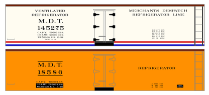 Merchants Despatch MDT Wood Ice Reefer  Roman Lettering