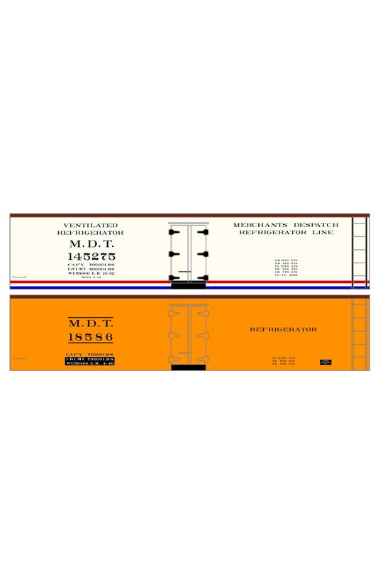 Merchants Despatch MDT Wood Ice Reefer  Roman Lettering