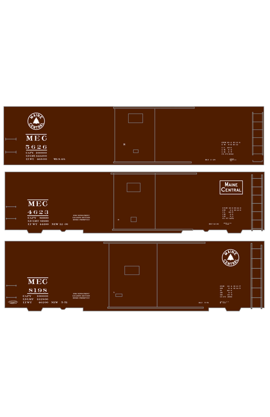 Maine Central 40 Ft Boxcar White