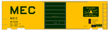 Maine Central 40 Ft Steel Boxcar Green For Yellow Car - Decal