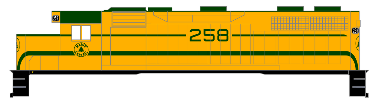 Maine Central Hood Diesel Green