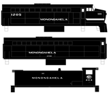 Monongahela Railway Baldwin Diesel White S12 Shark