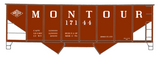 Montour Railroad Ribbed Twin Hopper White Big Lettering