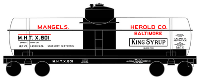 King Syrup Tank Car Red and Black Baltimore