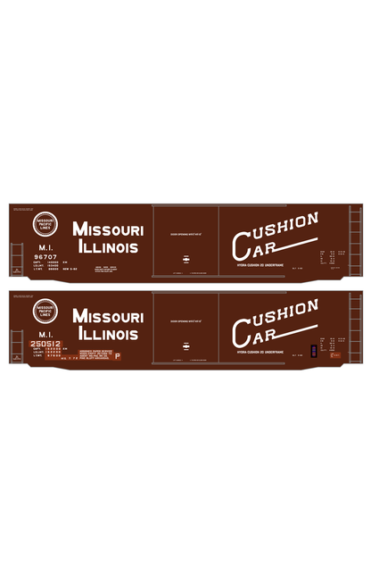 Missouri-Illinois 50 Ft PS1 Boxcar White Missouri Pacific Cushion Car
