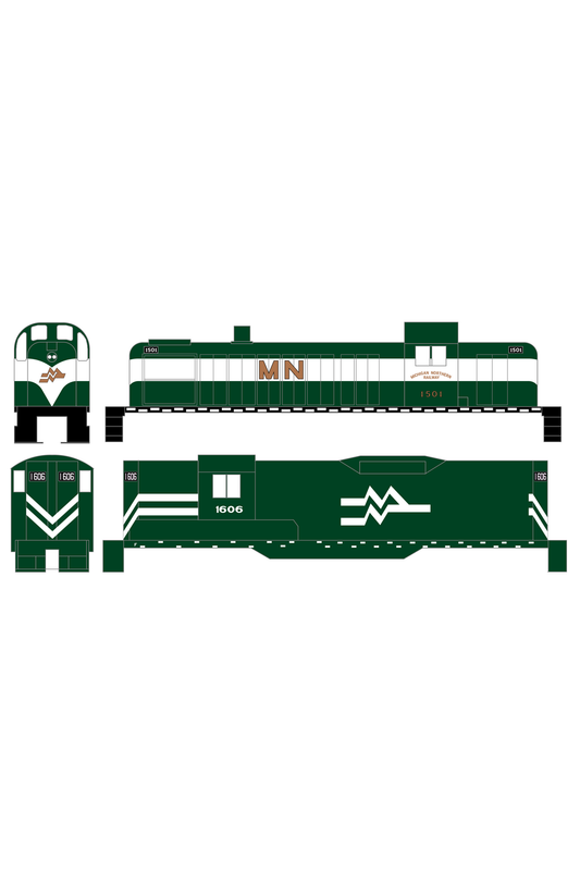 Michigan Northern Diesel Locomotive White and Gold