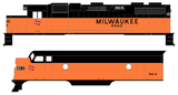 Milwaukee Road Diesel Locomotive Black