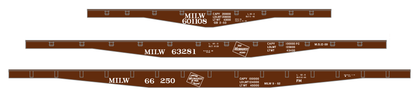 Milwaukee Road Flat Car White