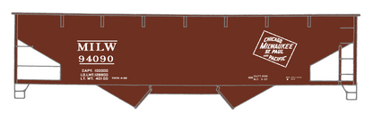 Milwaukee Road Offset Twin Hopper White