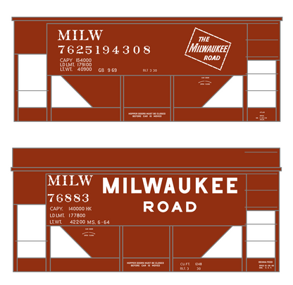 Milwaukee Road Square Body Ore Jenny Car White