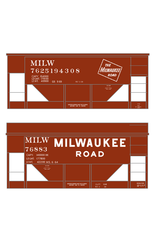 Milwaukee Road Square Body Ore Jenny Car White