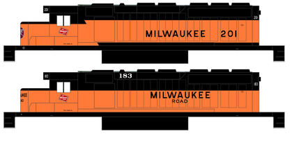 Milwaukee Road SD40-2 Locomotive Black