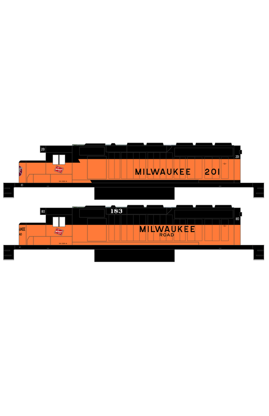 Milwaukee Road SD40-2 Locomotive Black