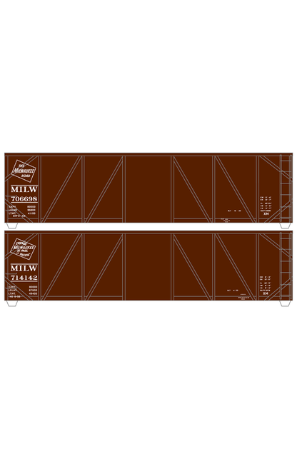 Milwaukee Road Single Sheathed Boxcar White