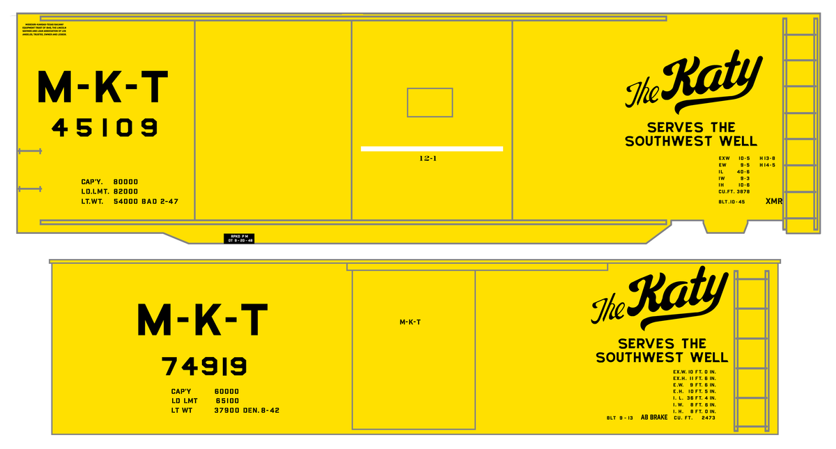 Missouri Kansas Texas 36 Ft, 40 Ft Boxcar Black