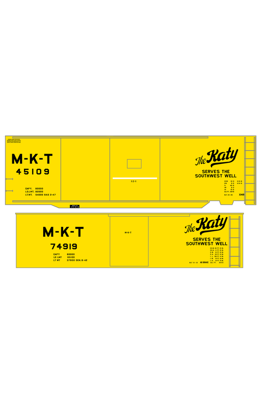 Missouri Kansas Texas 36 Ft, 40 Ft Boxcar Black
