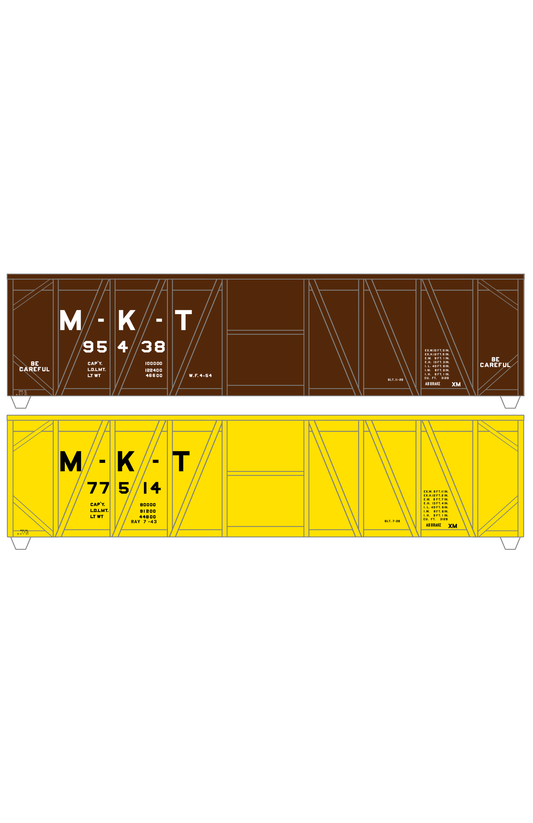 Missouri Kansas Texas 40 Ft Single Sheathed Boxcar Black and White