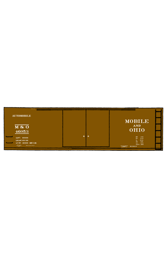 Mobile and Ohio 40 Ft Boxcar White Lettering GM&O Predecessor