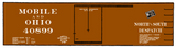 Mobile and Ohio 36 Ft Wood Boxcar White GM&O Predecessor