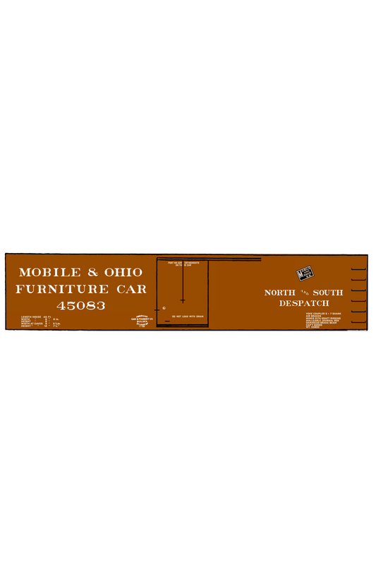 Mobile and Ohio Wood Furniture Boxcar White GM&O Predecessor