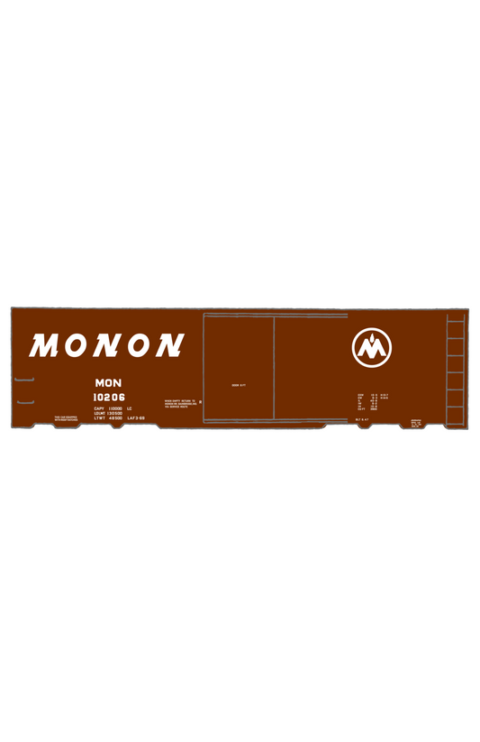 Monon 40 Ft Boxcar White Round M Herald