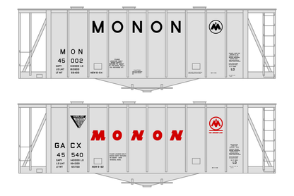 Monon Airslide Covered Hopper Black and Red