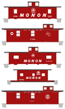 Monon Caboose White  - Decal