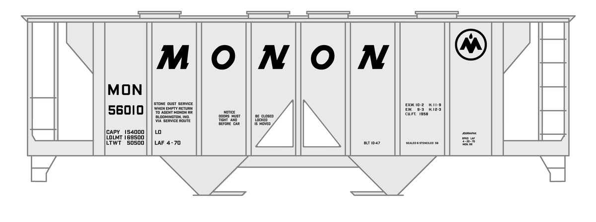 Monon Covered Hopper Black