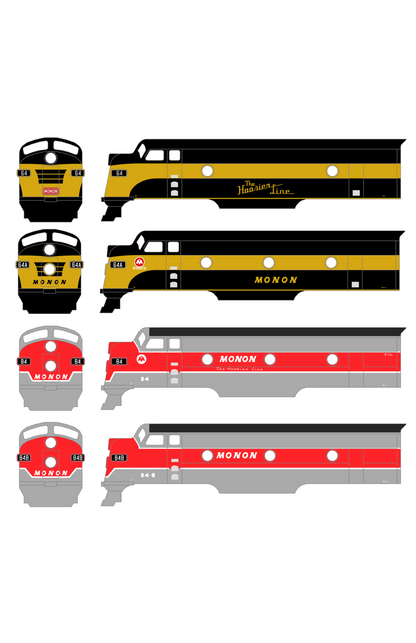 Monon EMD F3 Cab Diesel White, Red and Gold