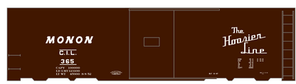 Monon Hoosier Line 40 Ft Boxcar White
