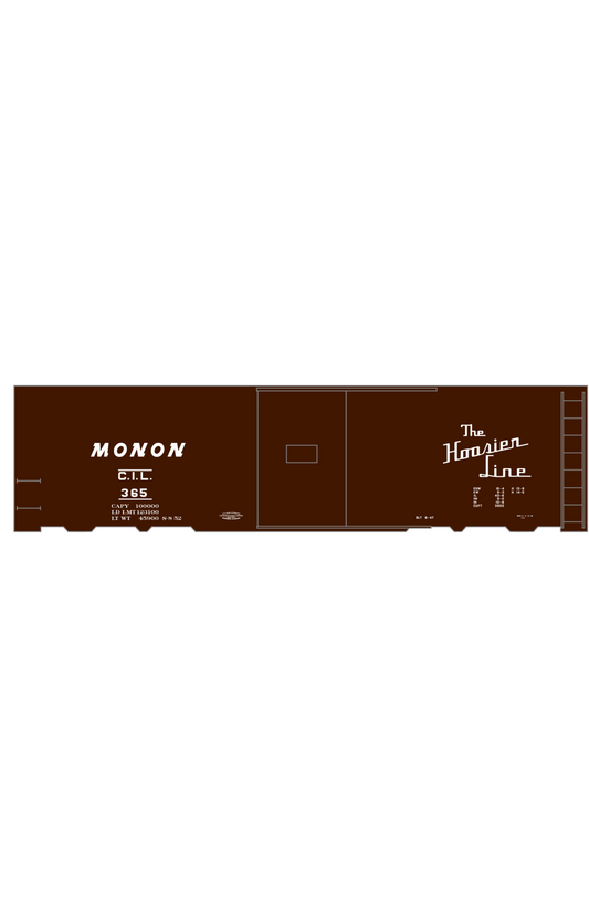 Monon Hoosier Line 40 Ft Boxcar White