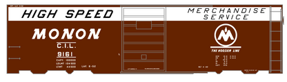 Monon Merchandise Service Boxcar White and Black