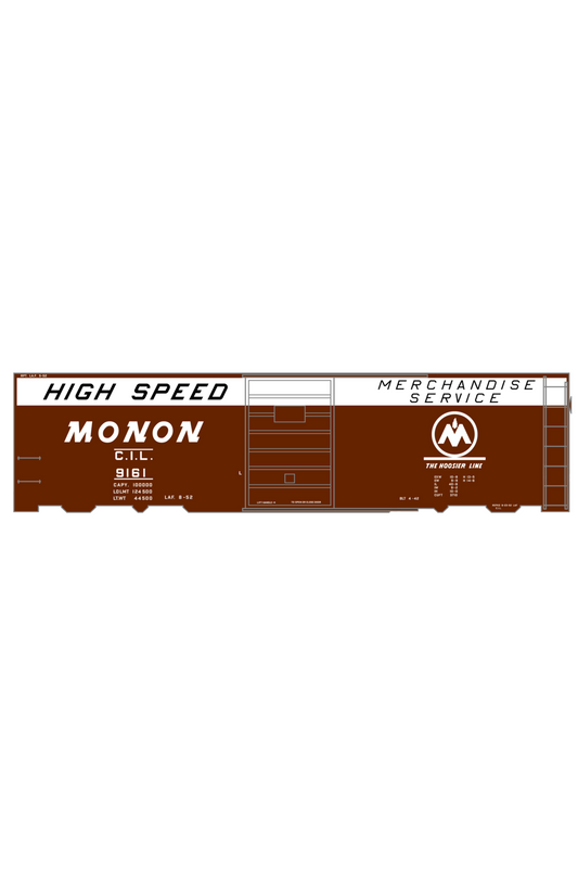 Monon Merchandise Service Boxcar White and Black