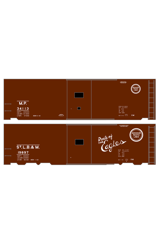 Missouri Pacific 40 Ft Boxcar White Route Of the Eagles
