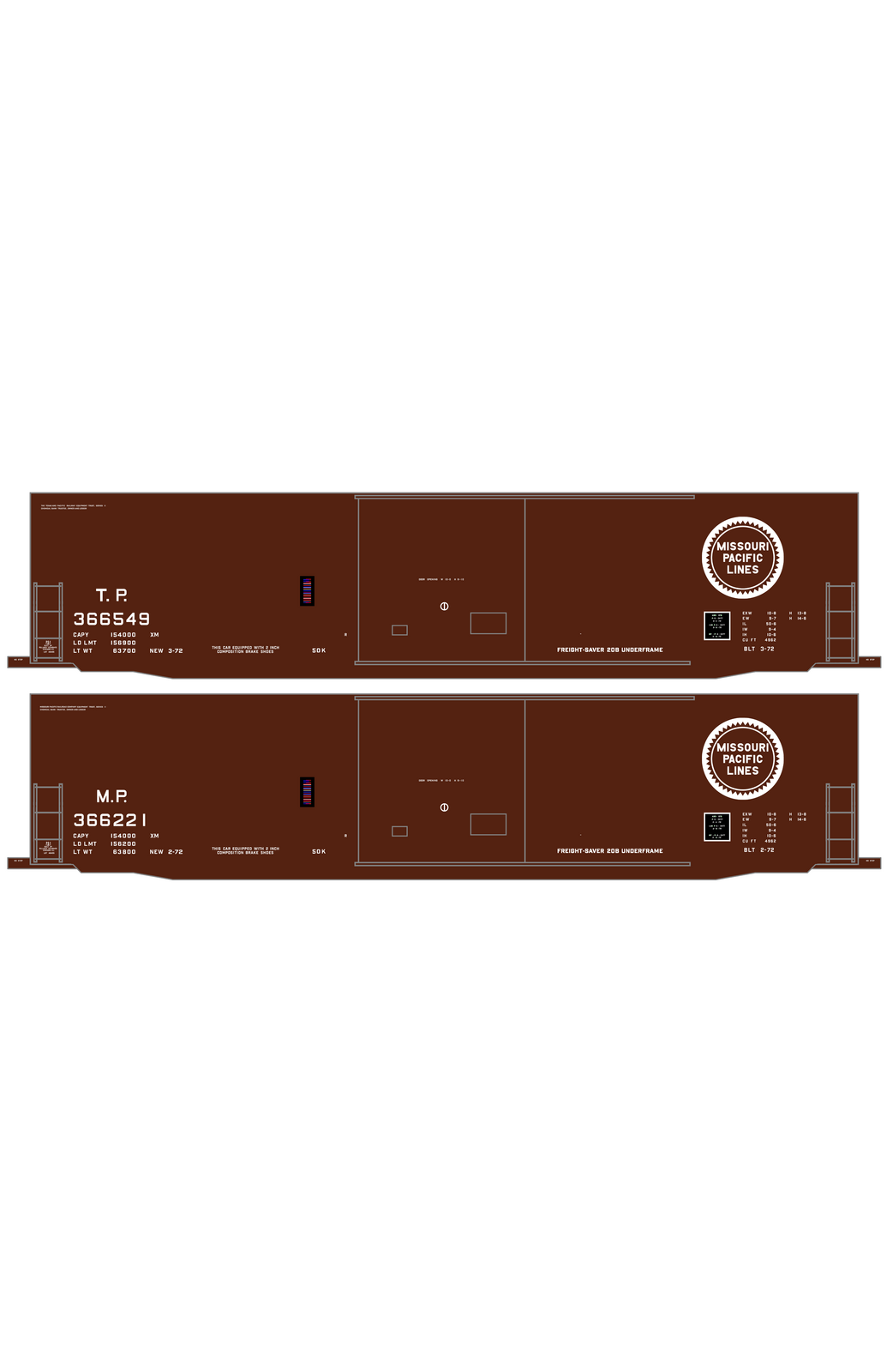 Missouri Pacific 50 Ft PS1 Boxcar White