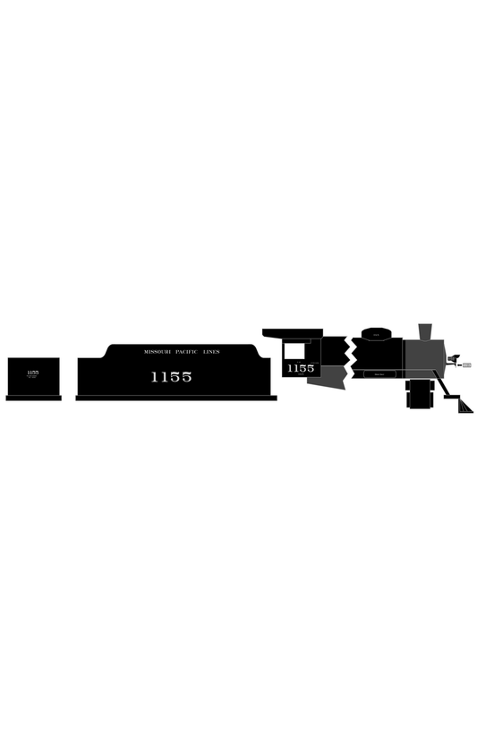 Missouri Pacific Missouri-Illinois Steam Locomotive Aluminum