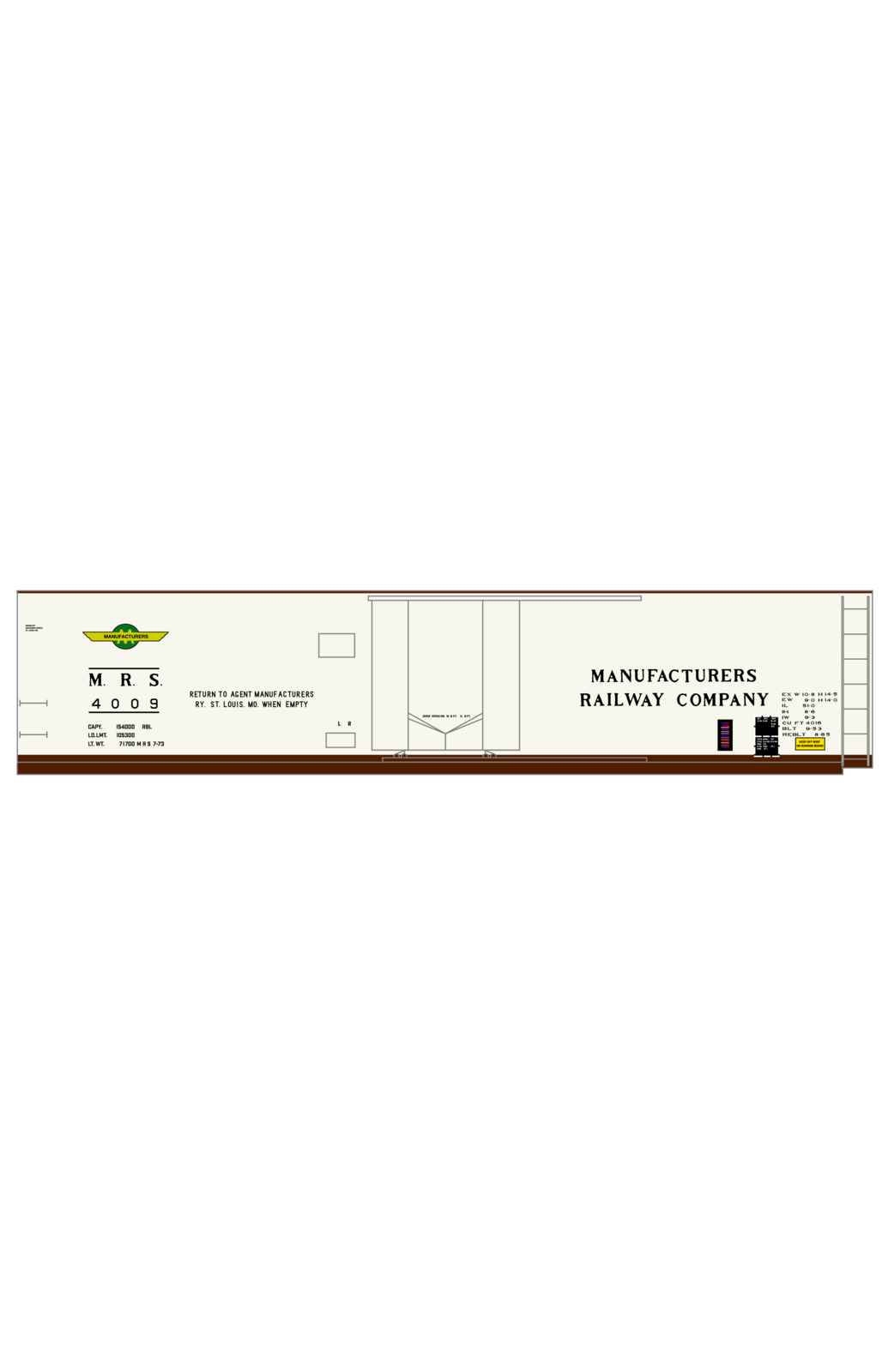 Manufacturer’s Railway 50 Ft Plug Door Boxcar Black